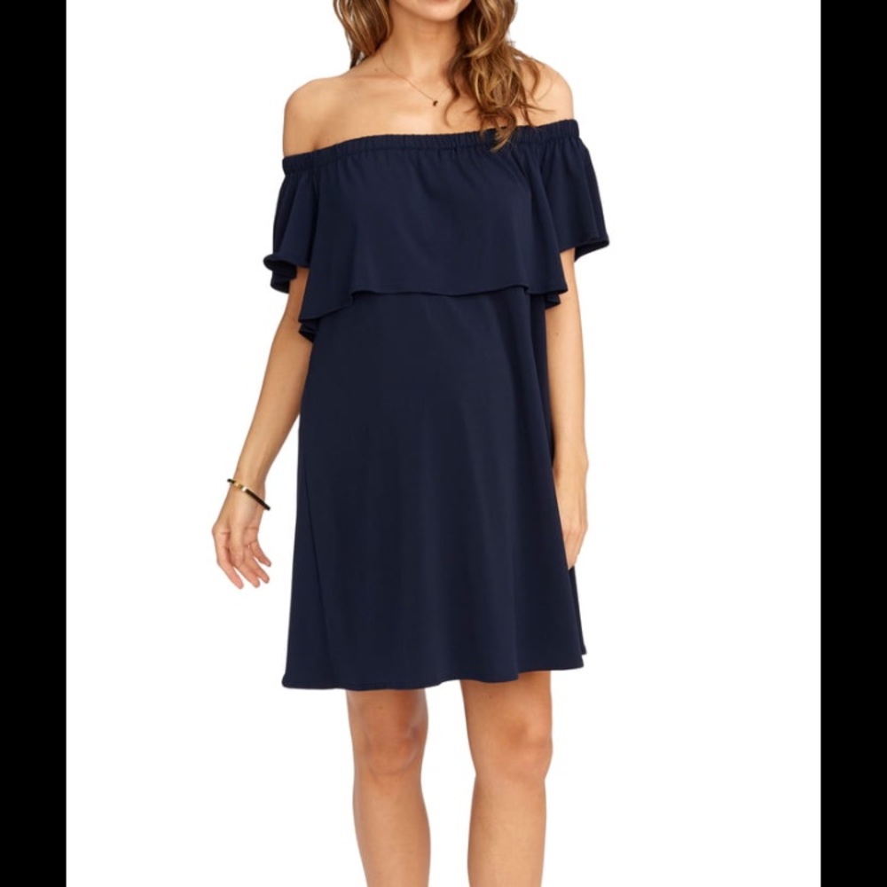 Rosie Pope Navy Luisa Maternity Dress